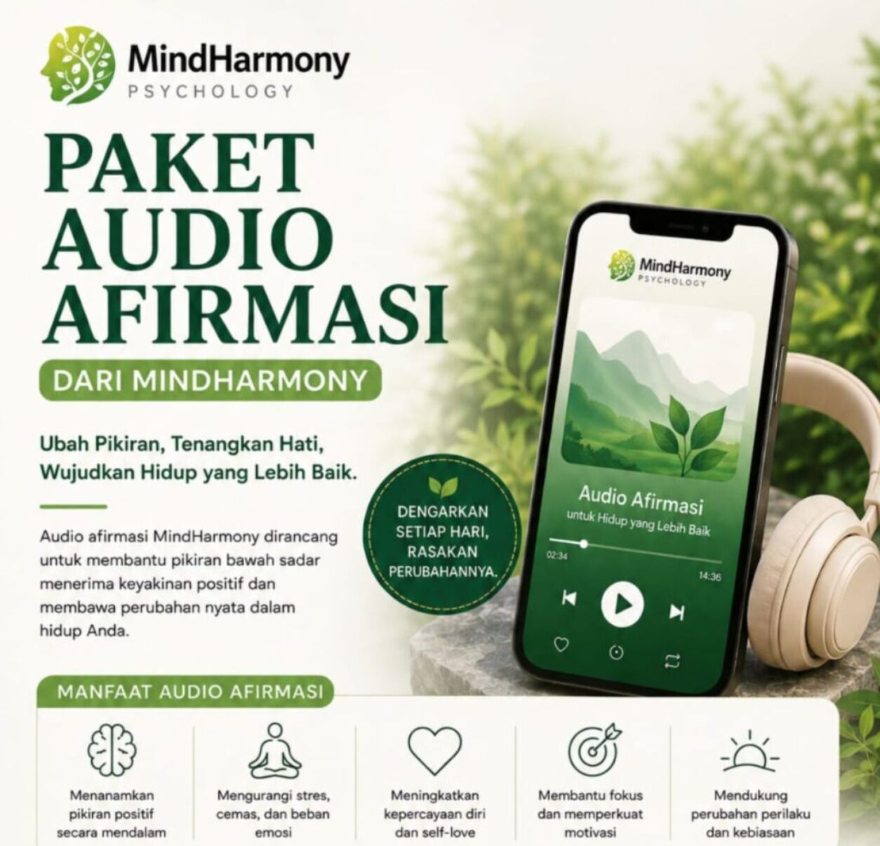 Mindharmony Psikologi Indonesia-Paket Audio Afirmasi